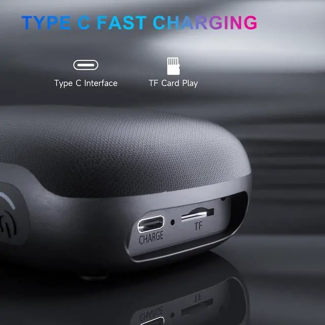 Alt view image 6 of 7 - COOPERS Portable Bluetooh Speaker with Lights, Powerful Crystal Clear Sound Bluetooth Speaker, IPX5 Waterproof Wireless Speakers, BT5.3 & TF-Card Input, TWS Paring, 3-4H Playtime Portable Speakers