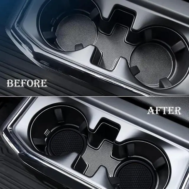 Alt view image 7 of 7 - 2PCS Car Cup Holder Coaster, Universal Auto Non-Slip Cup Holder Coaster, 2.75In Universal Non-Slip Recessed Car Interior Accessories (Black)