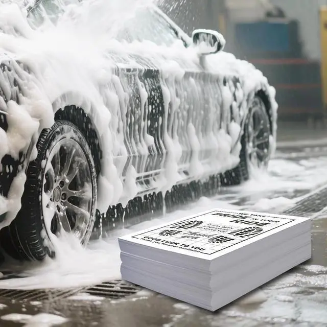 Alt view image 6 of 7 - Paper Floor Mats for Cars 100pcs, 16"x20" Disposable White Paper Mats | Waterproof Papers Floor Mats for Cars Detail, Thank You Mats for Cars Detailing, Car Dealership Supplies