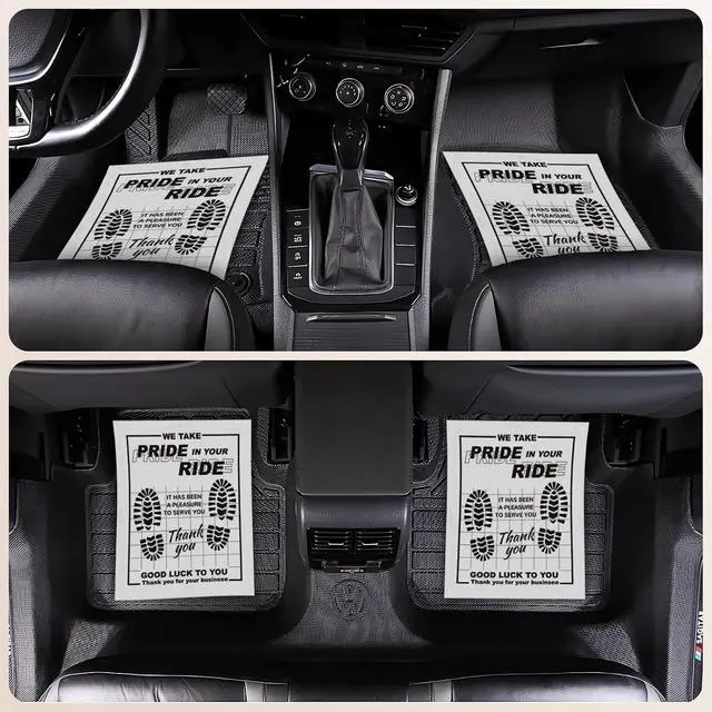 Alt view image 7 of 7 - Paper Floor Mats for Cars 100pcs, 16"x20" Disposable White Paper Mats | Waterproof Papers Floor Mats for Cars Detail, Thank You Mats for Cars Detailing, Car Dealership Supplies