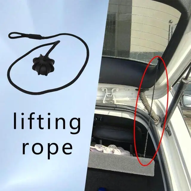 Alt view image 3 of 7 - HAOBO Rear Parcel Shelf String, Tonneau Cover Strap Cord, Rear Trunk Parcel Shelf String Hanging Rope, Hatchback Trunk Cover Straps Universal Car Accessories Replacement for Most Cars