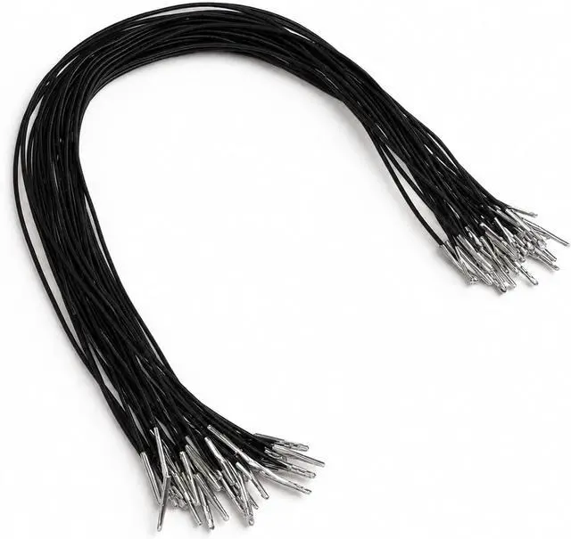 Main image of 30 Pcs Party Hat String, 12 Inch Round Elastic Cords with Metal Ends | Elastic Barbed Cords Loop Soft Loop Band Elastic String for DIY Crafts Book Binding Mask Making Menus Badges Signs Hanging