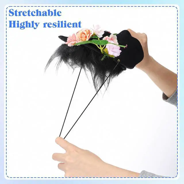 Alt view image 3 of 7 - 30 Pcs Party Hat String, 12 Inch Round Elastic Cords with Metal Ends | Elastic Barbed Cords Loop Soft Loop Band Elastic String for DIY Crafts Book Binding Mask Making Menus Badges Signs Hanging
