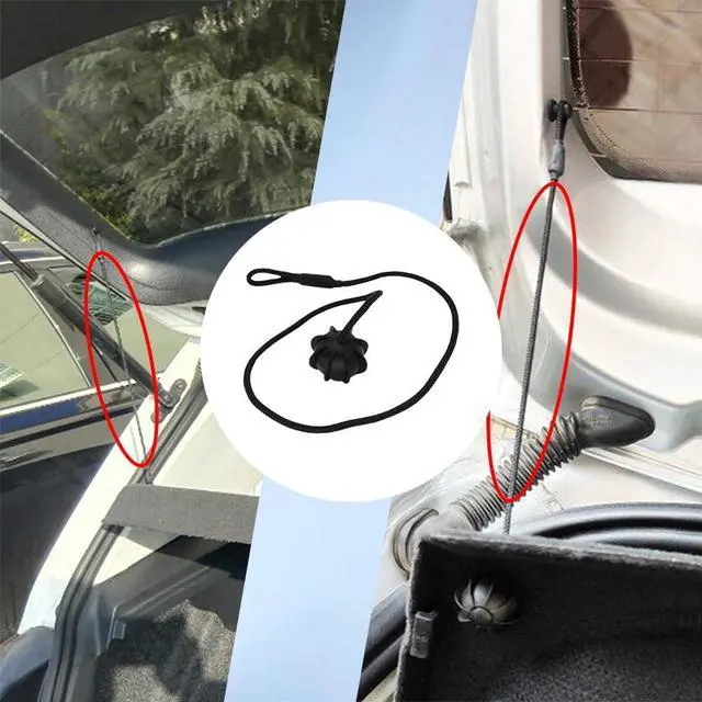 Alt view image 7 of 7 - HAOBO Rear Parcel Shelf String, Tonneau Cover Strap Cord, Rear Trunk Parcel Shelf String Hanging Rope, Hatchback Trunk Cover Straps Universal Car Accessories Replacement for Most Cars