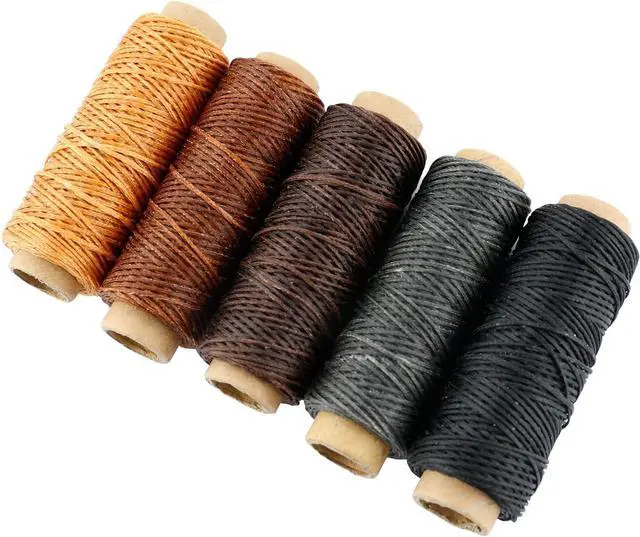 Alt view image 4 of 7 - JANYUN 264 Yards 150D Leather Sewing Waxed Thread Cord for Leather Craft DIY 1mm Diameter 8 Colors Sewing Thread Cord,Each of 33 Yards (Color A)