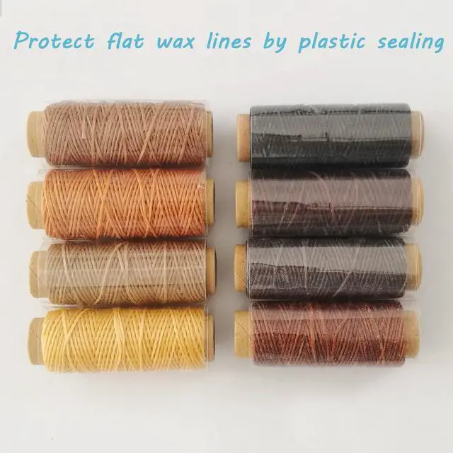 Alt view image 7 of 7 - JANYUN 264 Yards 150D Leather Sewing Waxed Thread Cord for Leather Craft DIY 1mm Diameter 8 Colors Sewing Thread Cord,Each of 33 Yards (Color A)