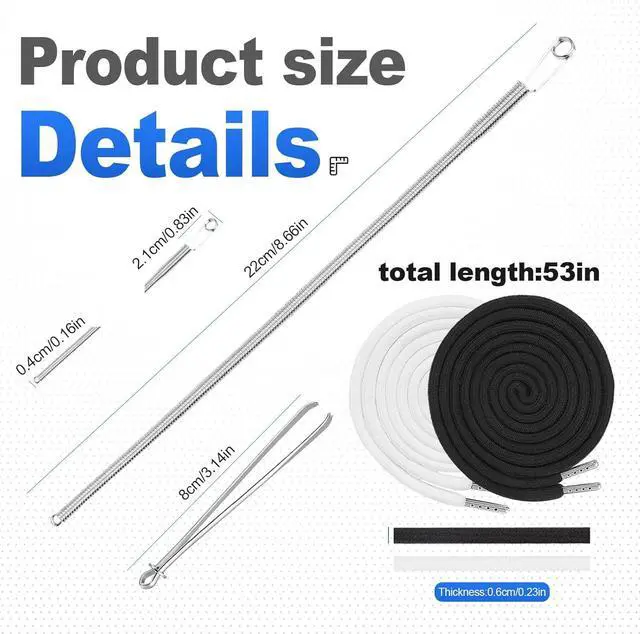 Alt view image 5 of 6 - 8PCS Drawstring Cord, Paired with 3 Drawstring Threader Tools, Reliable Drawstrings for Sweatpants, Suitable for Drawstrings of Shorts, Pants, Jackets, Coats, and Hoodies