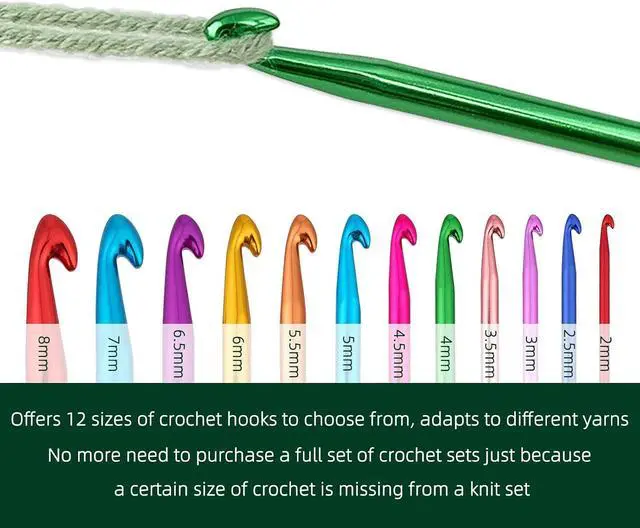 Alt view image 4 of 7 - 7 mm Crochet Hook, Crochet Needles for Yarn, Aluminum Ergonomic Crochet Hooks for Craft Beginners