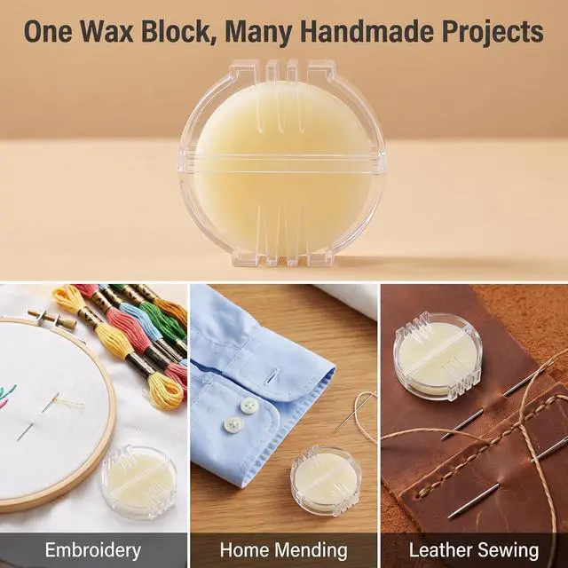 Alt view image 6 of 7 - Thread Wax Threads Conditioner Beeswax for Sewings Thread Conditioner Round for Needle Sewings DIY Practical Sewing Tool Threads and Floss
