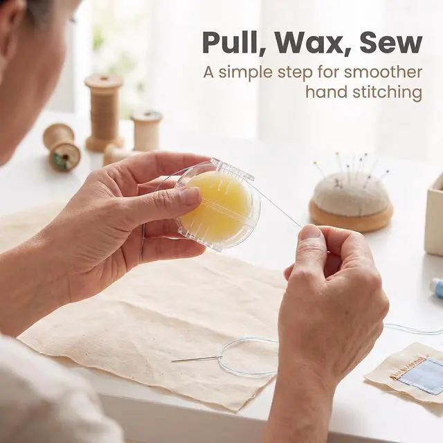Alt view image 5 of 7 - Thread Wax Threads Conditioner Beeswax for Sewings Thread Conditioner Round for Needle Sewings DIY Practical Sewing Tool Threads and Floss