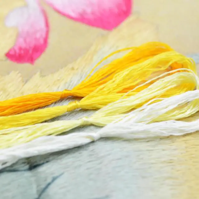 Alt view image 2 of 7 - 4 Skeins Mulberry Silk Floss Embroidery Thread Floss-Cross Stitch Threads China Silk Woven Jewelry Threads DIY Sewing Kits (06)