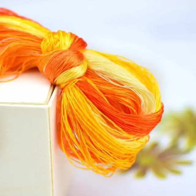 Alt view image 3 of 7 - 4 Skeins Mulberry Silk Floss Embroidery Thread Floss-Cross Stitch Threads China Silk Woven Jewelry Threads DIY Sewing Kits (06)