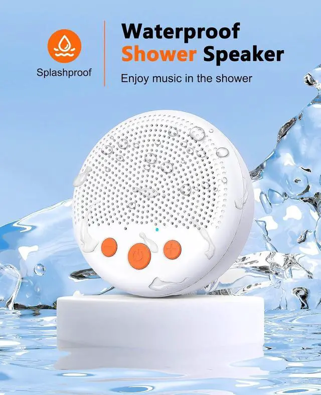 Alt view image 2 of 6 - LENRUE Shower Speaker, Bluetooth Waterproof Speaker Wireless, Portable Speakers with Clear Loud Sound, Suction Cup, Lanyard, Ideas Gifts