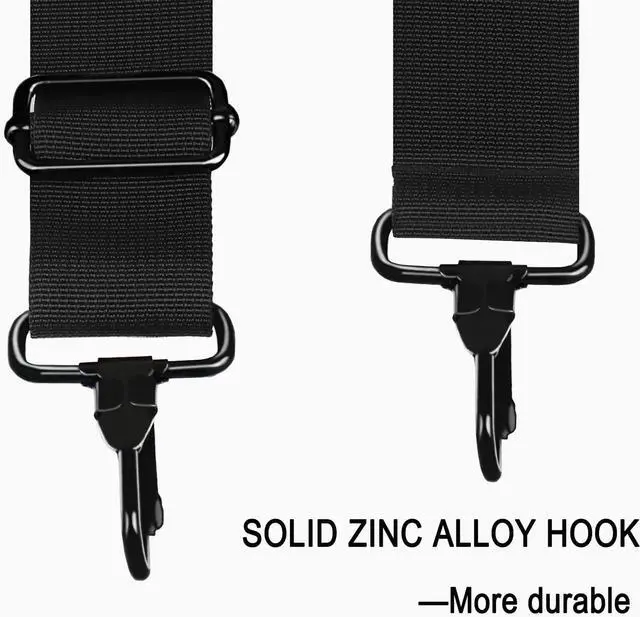 Alt view image 3 of 7 - Shoulder Strap 56 Inch,Universal Adjustable Shoulder Belt Shoulder Strap | Replacement Shoulder Strap with Metal Hooks for Briefcase, Laptop Messenger Crossbody Bag, Luggage Duffel Camera, Black