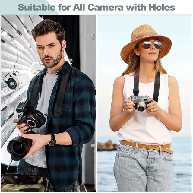 Alt view image 3 of 6 - Adjustable Shoulder Strap, Comfortable Camera Strap, Neck Lanyard for iPad Tablet Case, Camera, Binocular, Luggage Bag (Black Shoulder Strap)