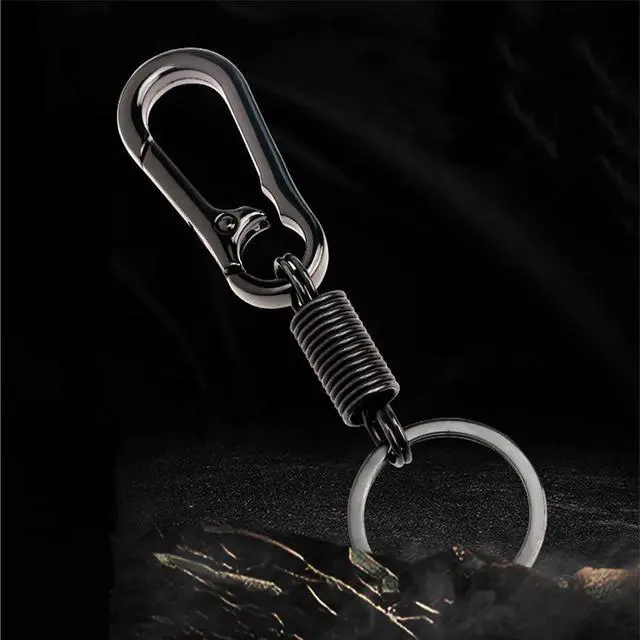 Alt view image 5 of 7 - 2 Pcs Zinc Keychain Clip Key Ring,Metal Carabiner Clips Keyring Keychains Chain Holder Organizer for Car And Keys Finder,Key Chains for Men Women (Pull Spring)