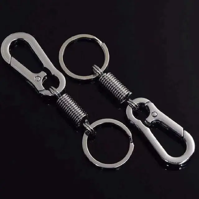 Alt view image 6 of 7 - 2 Pcs Zinc Keychain Clip Key Ring,Metal Carabiner Clips Keyring Keychains Chain Holder Organizer for Car And Keys Finder,Key Chains for Men Women (Pull Spring)
