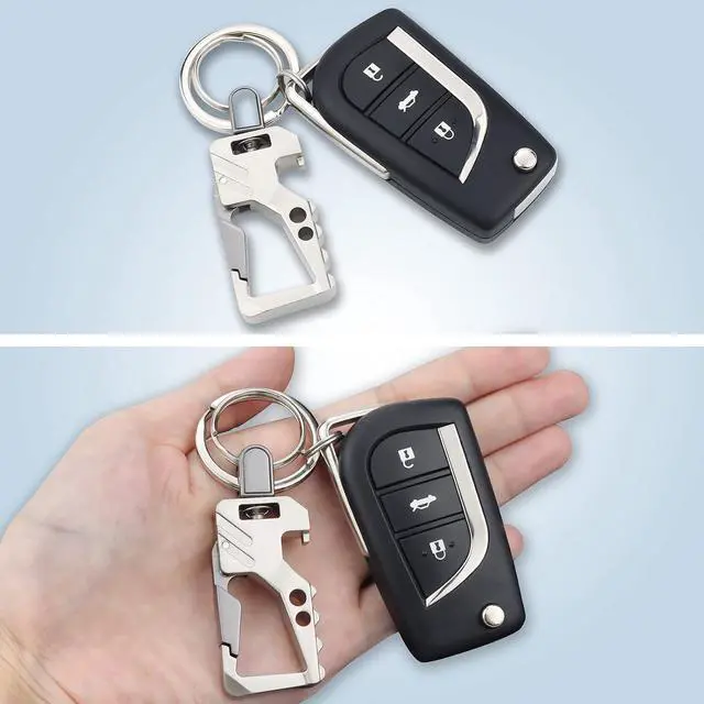 Alt view image 6 of 7 - 2pcs Keychains, Key Chains for Carabiner Keychain Car Key chain Bottle Opener Keychain for Men and Women