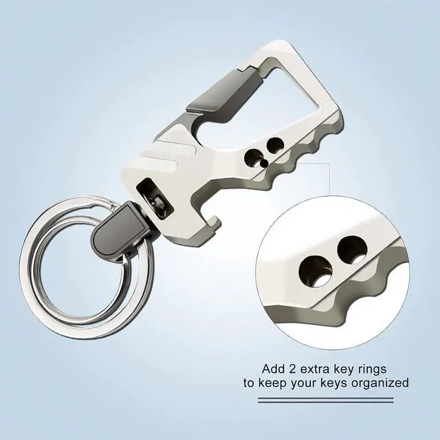 Alt view image 7 of 7 - 2pcs Keychains, Key Chains for Carabiner Keychain Car Key chain Bottle Opener Keychain for Men and Women