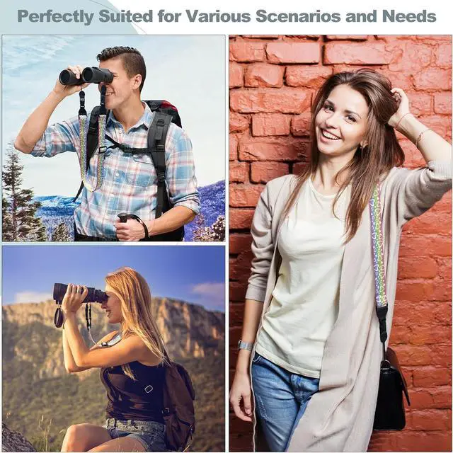 Alt view image 4 of 6 - Adjustable Shoulder Strap, Comfortable Camera Strap, Neck Lanyard for iPad Tablet Case, Camera, Binocular, Luggage Bag (Rainbow Heart Shoulder Strap)