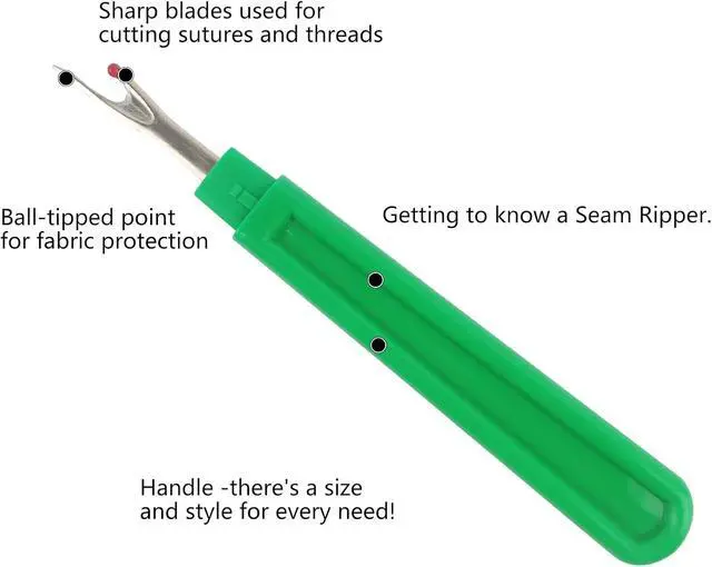 Alt view image 7 of 7 - GDMINLO 5 Pieces Colorful Seam Ripper Assortment Thread Remover Kit 2 Big and 2 Small Handy Stitch Sewing Tools with 1 Scissors for Removing Unwanted Hems and Seams