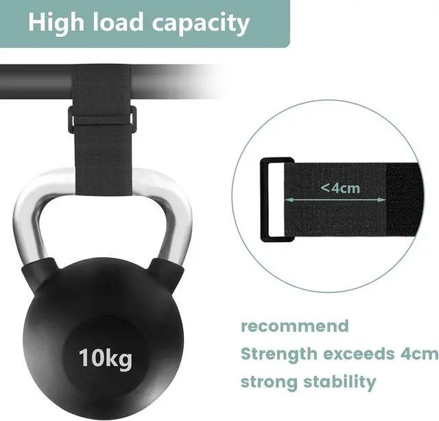 Alt view image 6 of 7 - 1.5In x 16Ft Cinch Straps Heavy Duty With 20 Buckles, Black Nylon Hook and Loop Straps, Reusable Long Cable Ties for Organizer or Storage