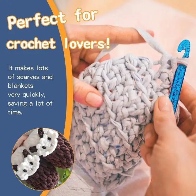 Alt view image 7 of 7 - QMNNMA 20 mm Crochet Hook, Large Crochet Hooks for Chunky Yarn | Big Crochet Hooks, Jumbo Crochet Hooks, Giant Crochet Hook, Ergonomic Knitting Needles Crochet Needle for Beginners