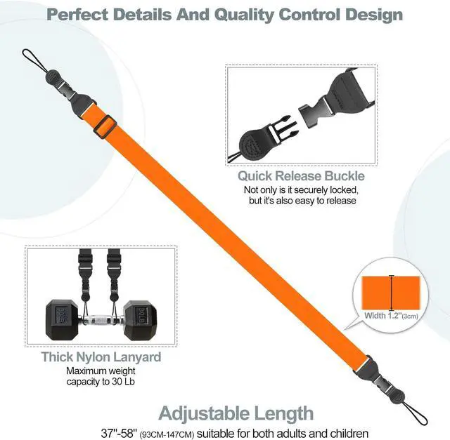 Alt view image 6 of 6 - Adjustable Shoulder Strap, Comfortable Camera Strap, Neck Lanyard for iPad Tablet Case, Camera, Binocular, Luggage Bag (Orange Shoulder Strap)
