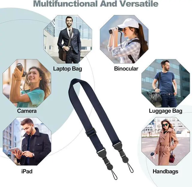 Alt view image 5 of 6 - Adjustable Shoulder Strap, Comfortable Camera Strap, Neck Lanyard for iPad Tablet Case, Camera, Binocular, Luggage Bag (Royal Blue Shoulder Strap)