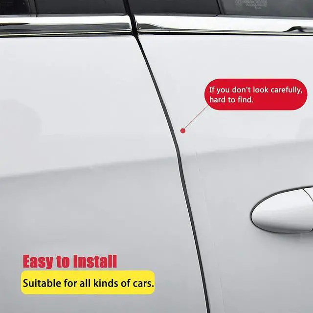 Alt view image 4 of 7 - MYFAMIREA Car Door Transparent Seal Strip Door Edge Cover Guard Strips Entry Sill Guard Scuff Plate Protectors Invisible Universal Anti-Scratch Waterproof Tape for Rear Bumper (33Ft x 1.2In)