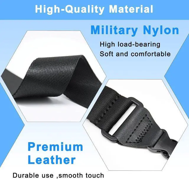 Alt view image 6 of 7 - TIMISM Shoulder Strap with Pad, 2 Sets of Quick Release Buckles, Black | Adjustable between 39" to 63", Replacement Comfortable Neck Lanyard for Camera, Tablet, iPad, Laptop, Binocular, Luggage Bag