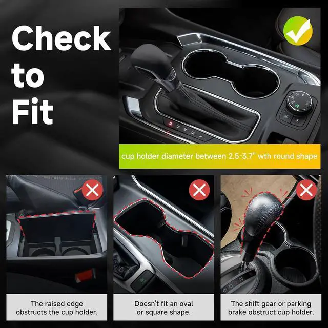 Alt view image 6 of 6 - DYLEN Large Cup Holder Expander with Expandable Arms, Fits 2.5-5.9" Bottles | Cup Holder Adapter Fits Owala/YETI/Hydro Flask/Stanley 1264 oz; Most Large Bottles; Compatible with Round Cup Holders