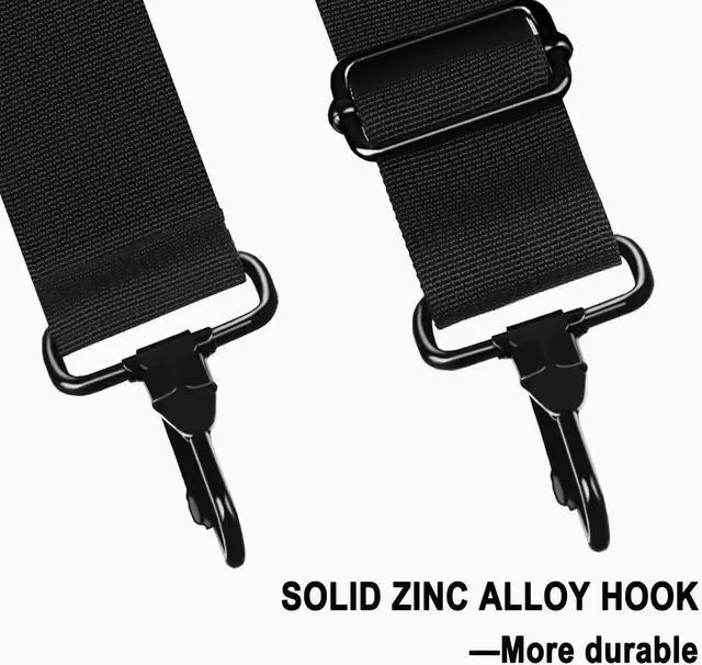 Alt view image 3 of 7 - 56 inch Shoulder Strap, Universal Adjustable Thick Soft Shoulder Strap | Shoulder Strap, Replacement Comfortable Belt with Metal Swivel Hooks for Laptop Messenger Bag, Briefcase, Shoulder Bag