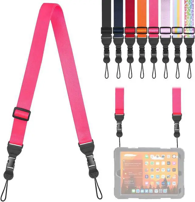 Main image of Adjustable Shoulder Strap, Comfortable Camera Strap, Neck Lanyard for iPad Tablet Case, Camera, Binocular, Luggage Bag (Pink Shoulder Strap)
