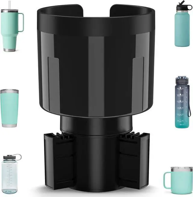 Main image of TYKOR Car Cup Holder Expander Adapter, Extender for Car with Offset Base | Compatible with Yeti 14/24/36oz, Owala 12/24/40oz, Other Large Water Bottles and Mugs in 3.2"-4.0"