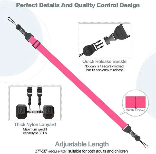 Alt view image 6 of 6 - Adjustable Shoulder Strap, Comfortable Camera Strap, Neck Lanyard for iPad Tablet Case, Camera, Binocular, Luggage Bag (Pink Shoulder Strap)
