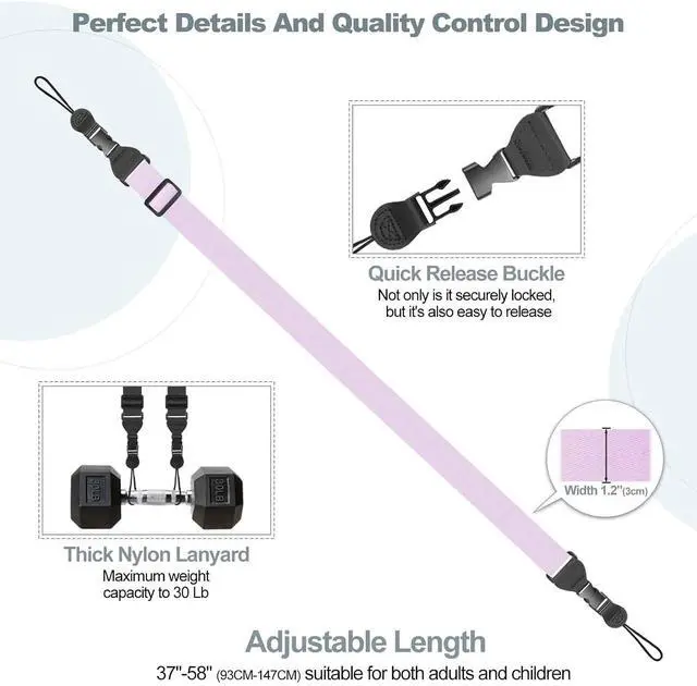 Alt view image 6 of 6 - Adjustable Shoulder Strap, Comfortable Camera Strap, Neck Lanyard for iPad Tablet Case, Camera, Binocular, Luggage Bag (Purple Shoulder Strap)