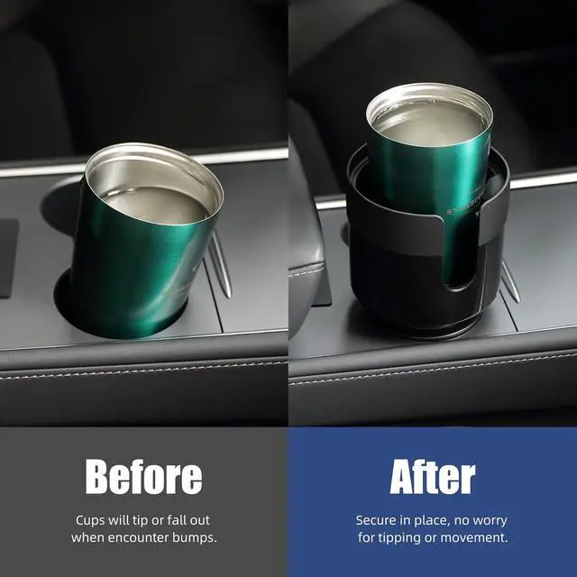Alt view image 5 of 6 - TYKOR Car Cup Holder Expander, Extender for Car with Adjustable Base | Cup holder Adapter, Fits Yeti 24/36/46oz, Owala 12/24/40oz, Large Bottles and Mugs in 3"-3.9" (16-40oz)