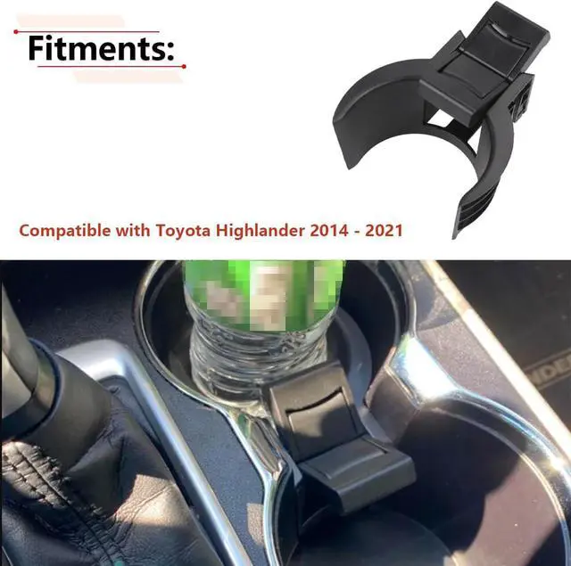 Alt view image 2 of 6 - RLB-HILON Cup Holder Insert Divider Compatible with Toyota Highlander | for 2014 2015 2016 2017 2018 2019 Year