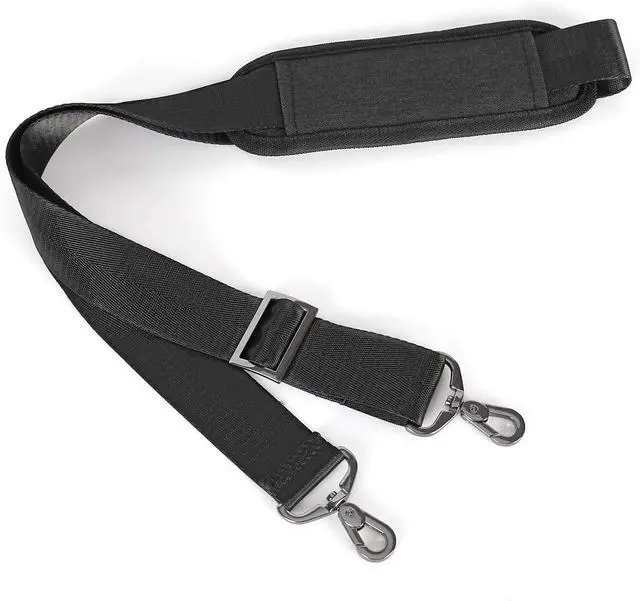 Alt view image 5 of 6 - MOSISO 56 inch Shoulder Strap, Adjustable Soft Universal Non-Slip Strap | Thick Replacement Strap, Fit Padded with Metal Swivel Hooks for Laptop Shoulder Bag/Laptop Messenger Bag, Black