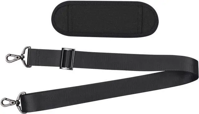Alt view image 6 of 6 - MOSISO 56 inch Shoulder Strap, Adjustable Soft Universal Non-Slip Strap | Thick Replacement Strap, Fit Padded with Metal Swivel Hooks for Laptop Shoulder Bag/Laptop Messenger Bag, Black