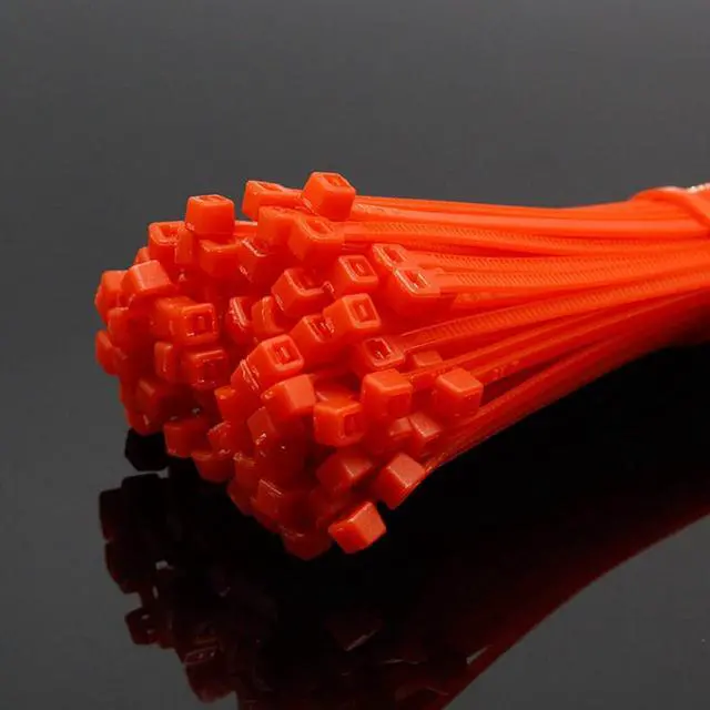 Alt view image 3 of 5 - Zip Ties, 100pcs Red Zip Ties 8 Inch, Plastic Ties Small Zipties Cable Tie Wraps, Multi-Purpose Cable Management Ties, Self-Locking Ziptie for Office and Home(Can bear 30lb)
