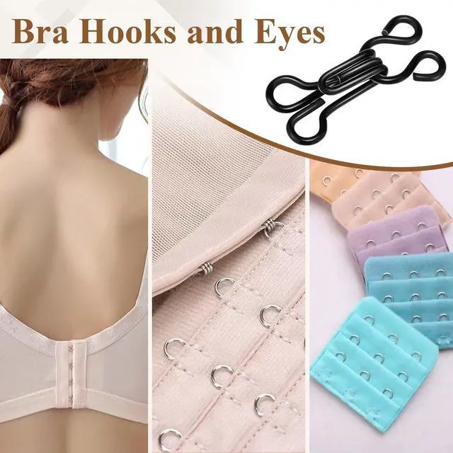 Alt view image 4 of 6 - Hook and Eye Sewing Set Snap Button Kit with Bra Hooks & Skirt Hooks and Eyes Latches for Different Options for Sewing Closures,3 Styles Sewing Fasteners for Clothing