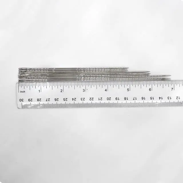 Alt view image 6 of 7 - Medsuo 9pcs 4.9"/5.9"/6.9" Extra Long Darning Needles Sewing Needles Big Eye Hand Quilting Needles for Doll Making Webbing Carpet Leather Canvas Repair Stitching and Crafting Project
