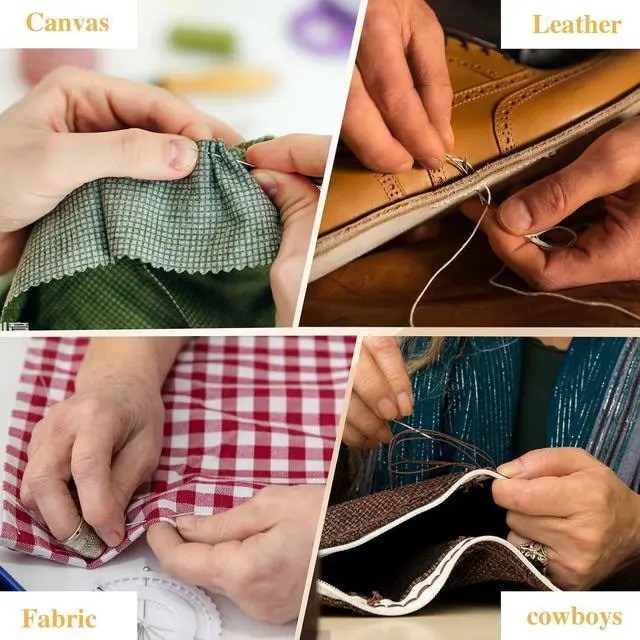 Alt view image 3 of 7 - Hair Needle and Thread Set 12 Pcs Sewing Hair Extension Tools Curved Needle Brown Weaving Threads for Making Wig, Sew in Needles and Thread(Brown)
