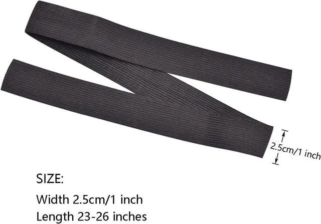 Alt view image 3 of 6 - 6 Pcs Wig Band Black Elastic Bands for Wigs Lace Frontal/Lace Closure (Width 2.5 cm)