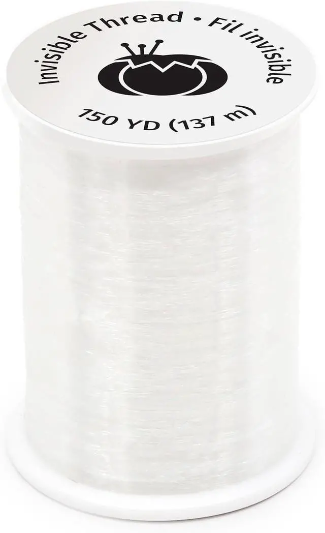 Alt view image 2 of 4 - Dritz Invisible Thread, 150 Yards Clear Thread | Blends Seamlessly with Any Fabric for Quilting, Appliqués, Crafts & Garments, 1 Roll, Clear