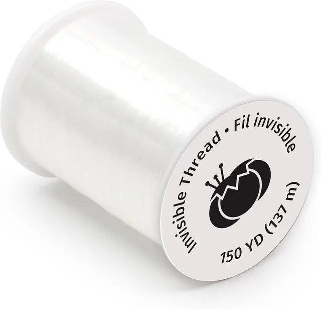 Alt view image 3 of 4 - Dritz Invisible Thread, 150 Yards Clear Thread | Blends Seamlessly with Any Fabric for Quilting, Appliqués, Crafts & Garments, 1 Roll, Clear