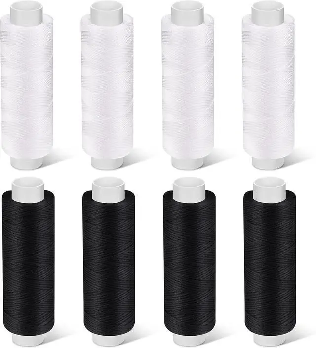 Main image of Bupete 8 Rolls Sewing Thread 200 Yards Each Roll Thread for Sewing Machine | Polyester Threads, White Blaack Sewing Threads for Sewing Machine, Embroidery, Hand Stitching