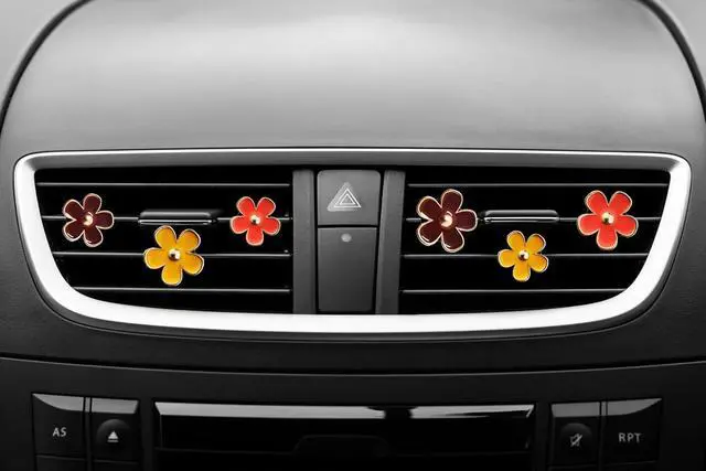 Alt view image 7 of 7 - Air Vent Clips - 6 Pcs Daisy Flower Car Decoration for Air Vent & Conditioning - Handmade Car Interior Accessories Decor - Cute Charm & Gifts for Women